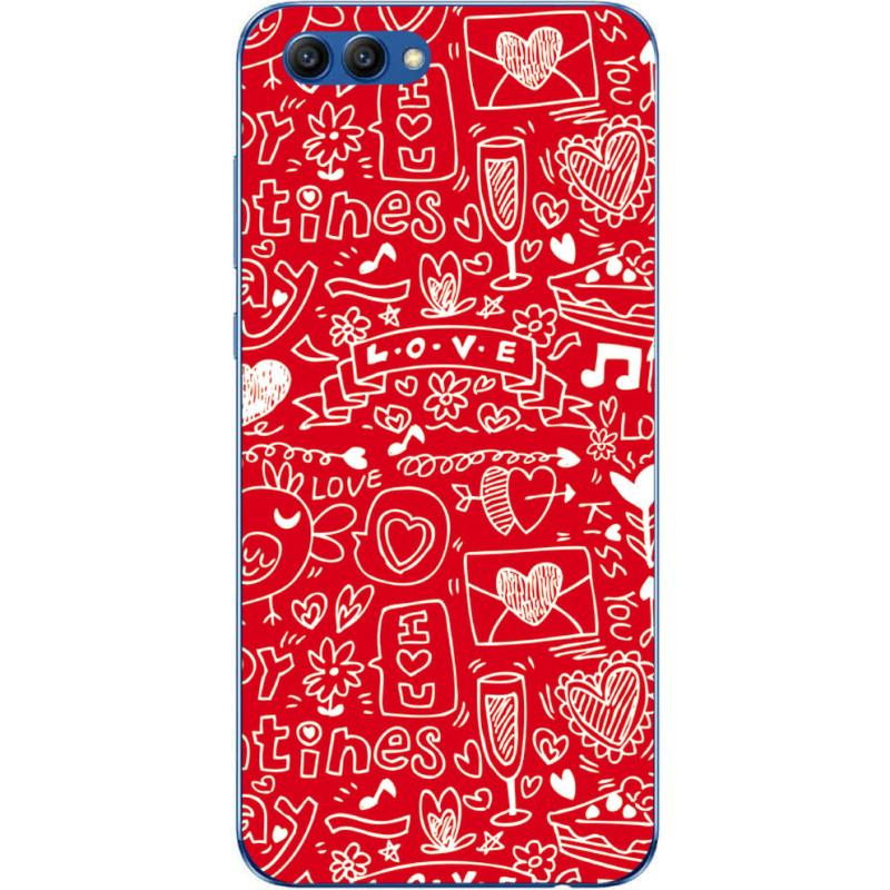 Чехол Uprint Huawei Honor V10 Happy Valentines