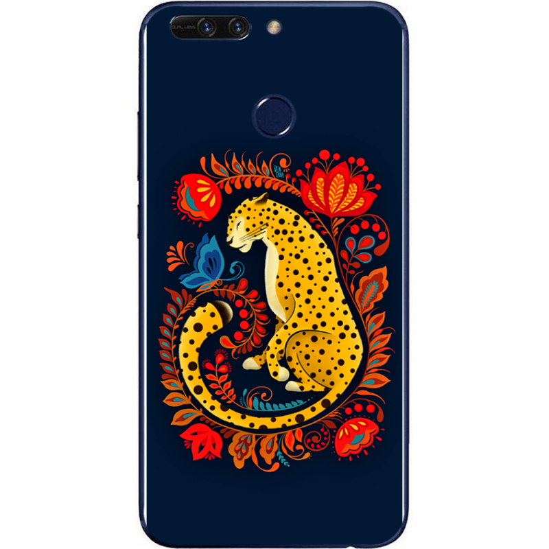 Чехол Uprint Huawei Honor V9 Petrykivka Leopard