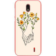 Чехол Uprint Nokia 1 Flower Hands