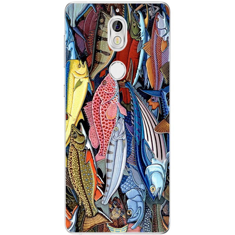 Чехол Uprint Nokia 7 Sea Fish