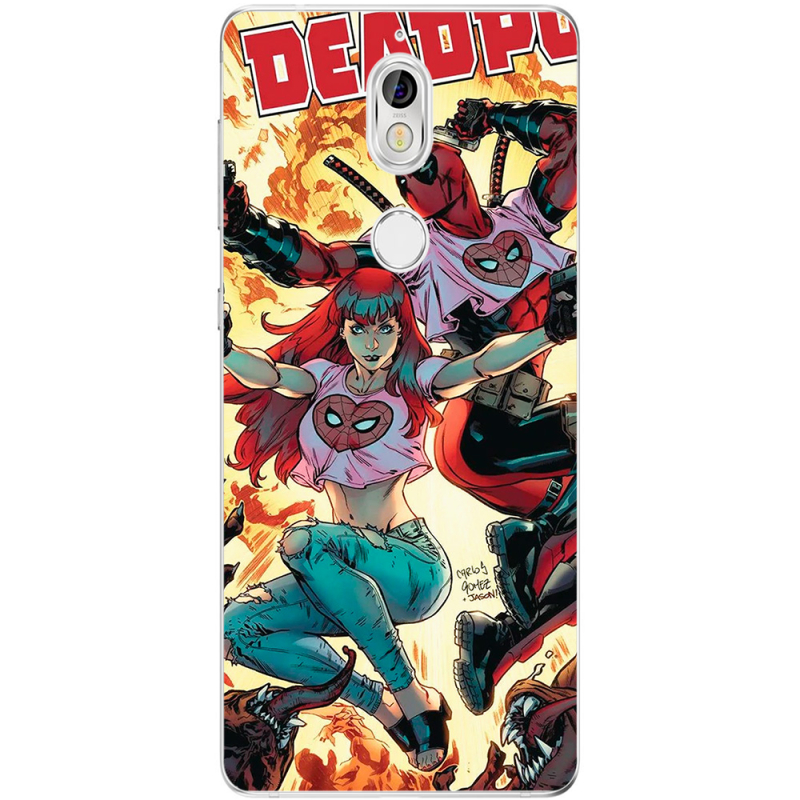 Чехол Uprint Nokia 7 Deadpool and Mary Jane