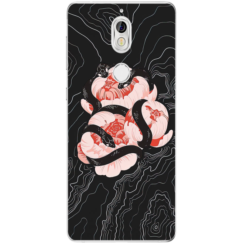 Чехол Uprint Nokia 7 Snake Rose