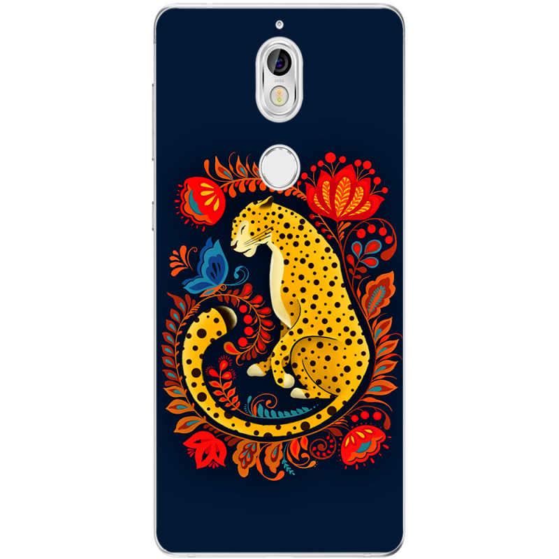 Чехол Uprint Nokia 7 Petrykivka Leopard