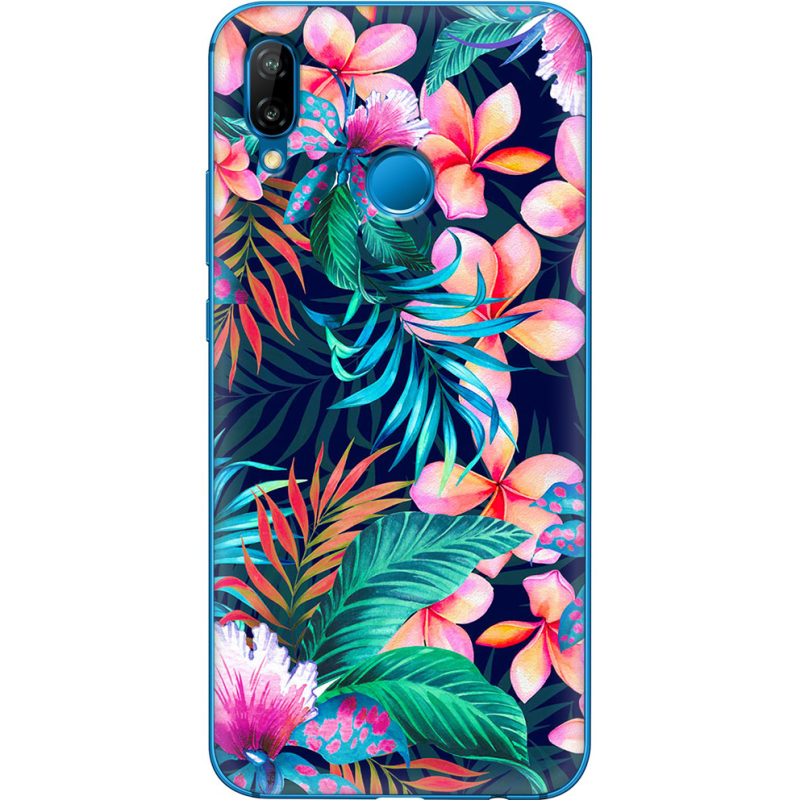 Чехол Uprint Huawei P20 Lite flowers in the tropics