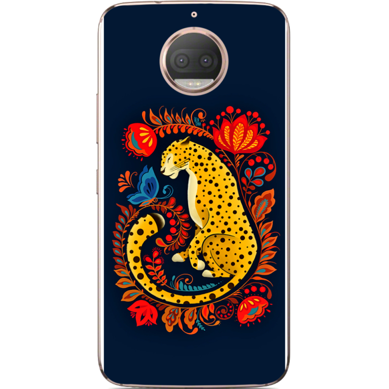 Чехол Uprint Motorola Moto G5s Plus XT1805 Petrykivka Leopard