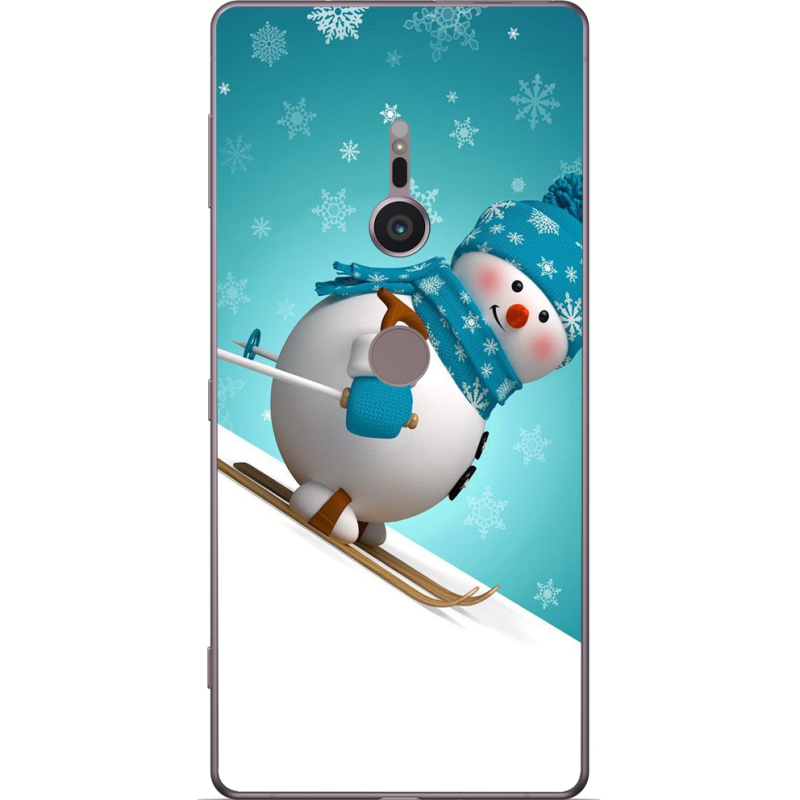Чехол Uprint Sony Xperia XZ2 H8266 Skier Snowman