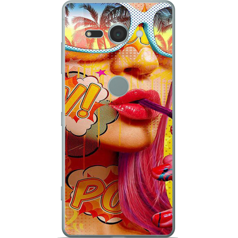 Чехол Uprint Sony Xperia XZ2 Compact H8324 Yellow Girl Pop Art
