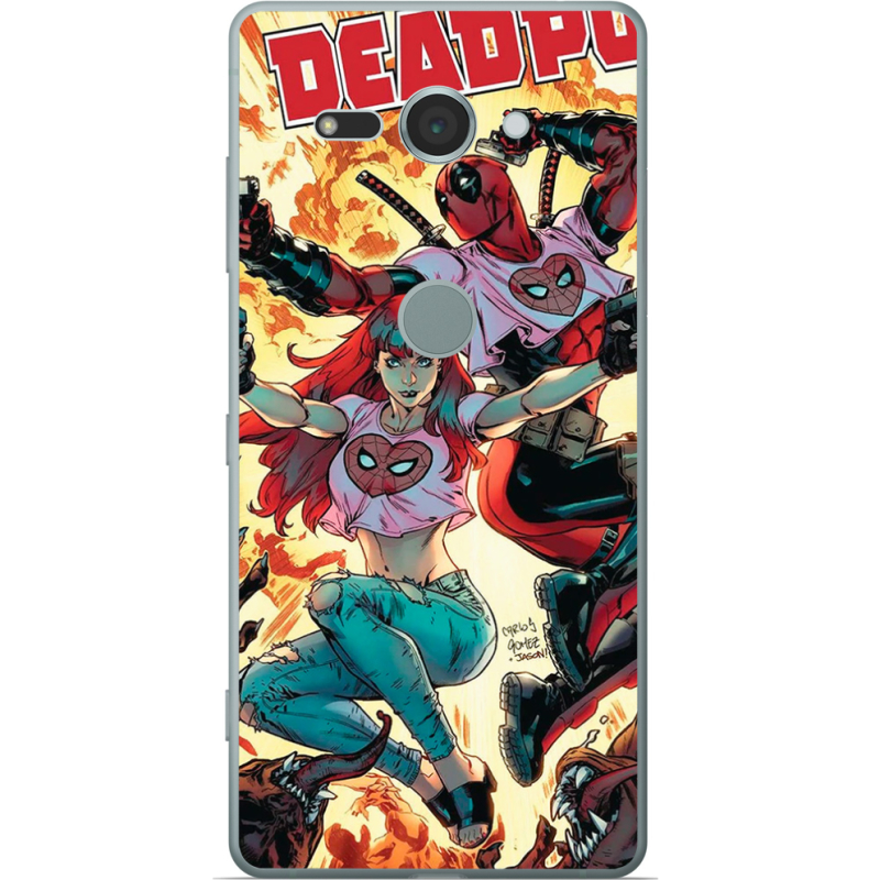 Чехол Uprint Sony Xperia XZ2 Compact H8324 Deadpool and Mary Jane