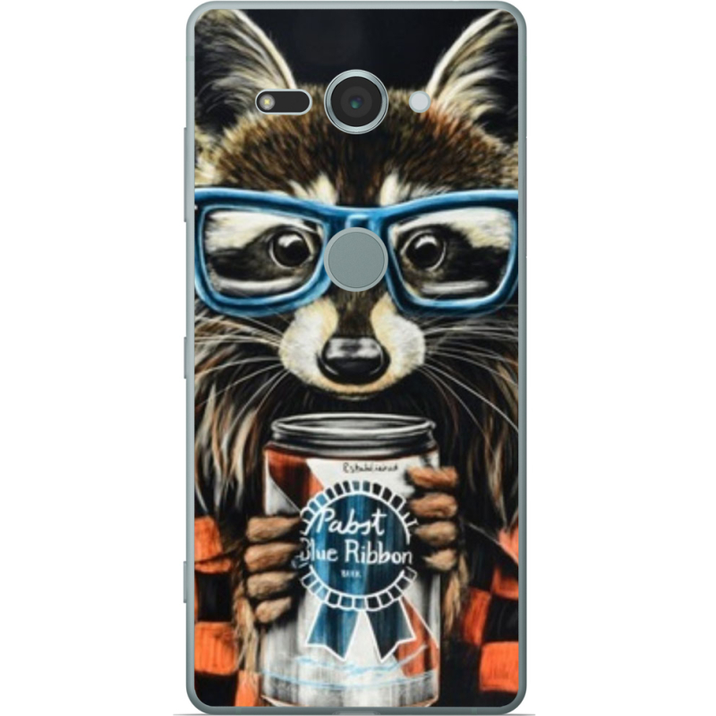 Чехол Uprint Sony Xperia XZ2 Compact H8324 Енот с банкой