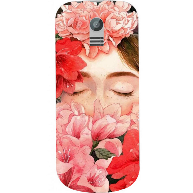Чехол Uprint Nokia 130 2017 Girl in Flowers
