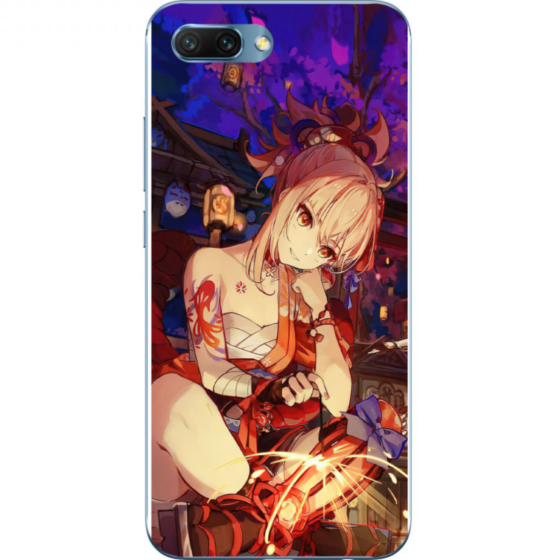 Чехол Uprint Huawei Honor 10 Genshin Ёимия с огоньком