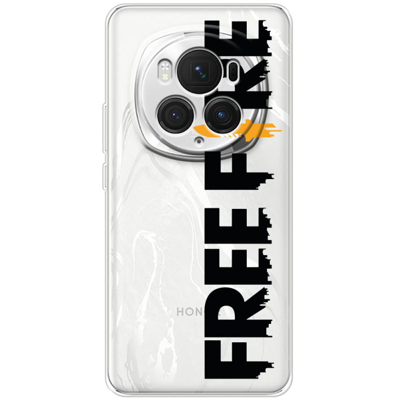 Прозрачный чехол BoxFace Honor Magic 6 Pro Free Fire Black Logo