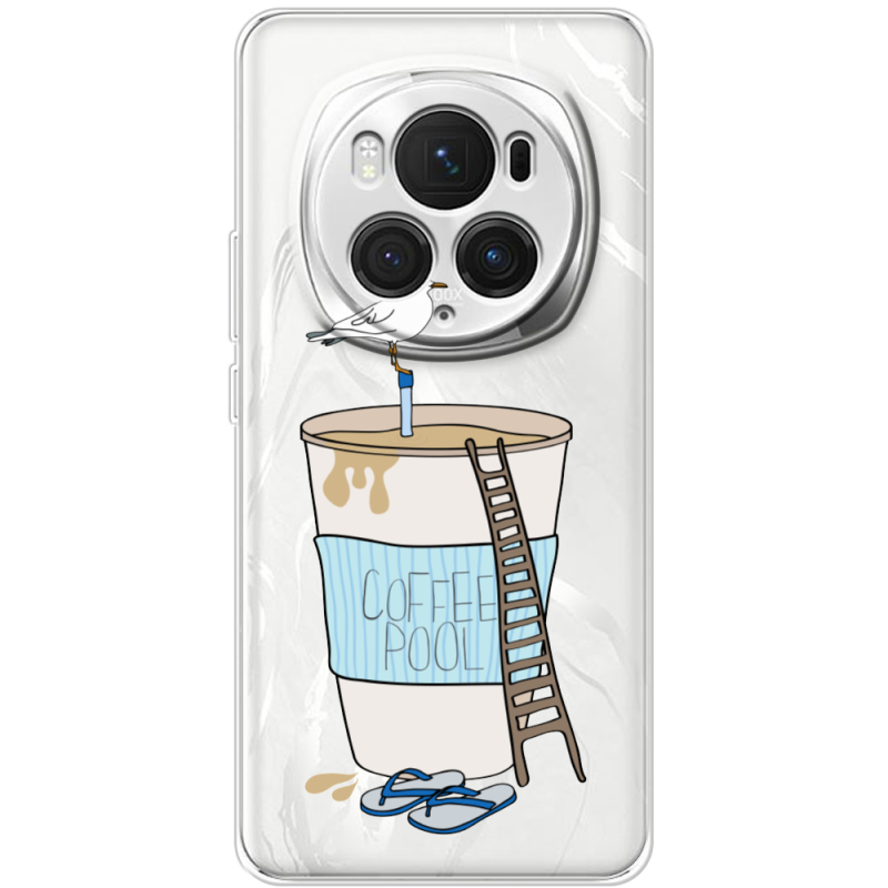 Прозрачный чехол BoxFace Honor Magic 6 Pro Segull in Cofee Pool