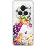 Прозрачный чехол BoxFace Honor Magic 6 Pro Colorful Giraffe