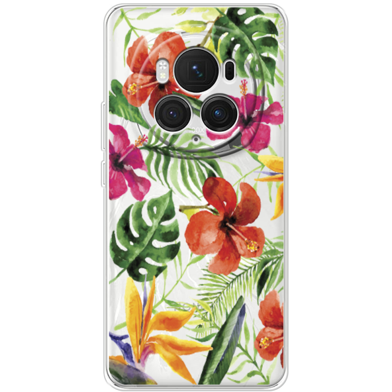 Прозрачный чехол BoxFace Honor Magic 6 Pro Tropical Flowers