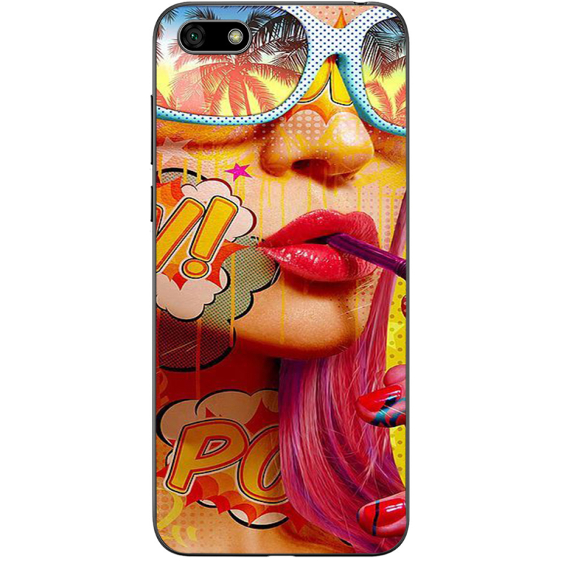 Чехол Uprint Huawei Y5 2018 / Honor 7A Yellow Girl Pop Art