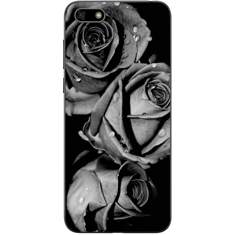 Чехол Uprint Huawei Y5 2018 / Honor 7A Black and White Roses