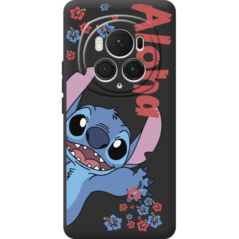 Черный чехол BoxFace Honor Magic 6 Pro Гавайський гість Stich