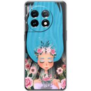 Прозрачный чехол BoxFace OnePlus 11 Blue Hair