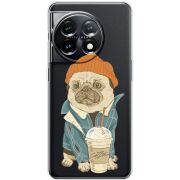 Прозрачный чехол BoxFace OnePlus 11 Dog Coffeeman