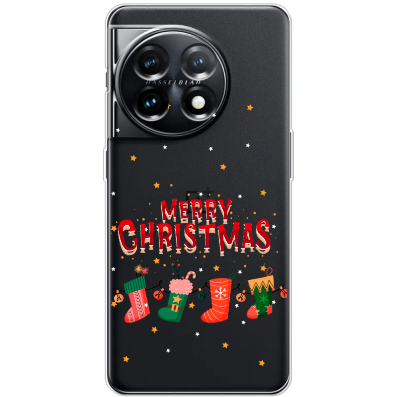 Прозрачный чехол BoxFace OnePlus 11 Merry Christmas