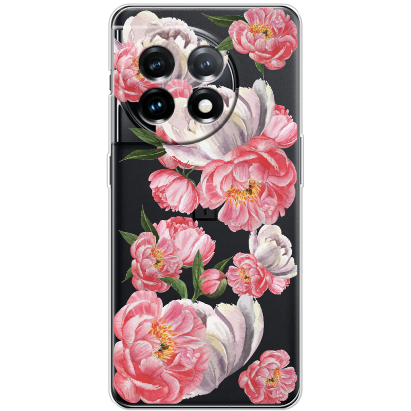 Прозрачный чехол BoxFace OnePlus 11 Peony Watercolor Style