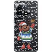 Прозрачный чехол BoxFace OnePlus 11 Christmas Deer with Snow