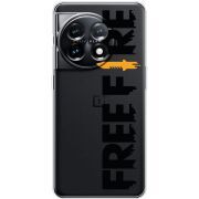 Прозрачный чехол BoxFace OnePlus 11 Free Fire Black Logo