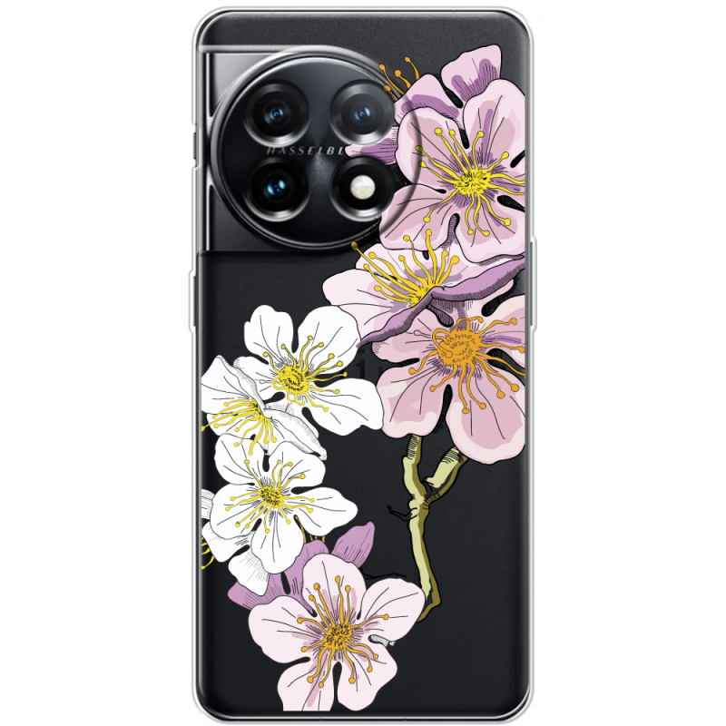 Прозрачный чехол BoxFace OnePlus 11 Cherry Blossom