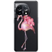 Прозрачный чехол BoxFace OnePlus 11 Floral Flamingo