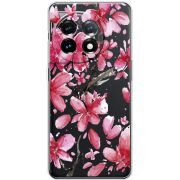 Прозрачный чехол BoxFace OnePlus 11 Pink Magnolia