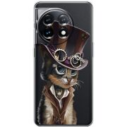 Прозрачный чехол BoxFace OnePlus 11 Steampunk Cat