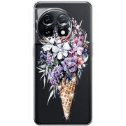 Чехол со стразами OnePlus 11 Ice Cream Flowers