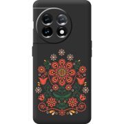 Черный чехол BoxFace OnePlus 11 Ukrainian Ornament