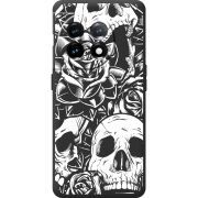 Черный чехол BoxFace OnePlus 11 Skull and Roses