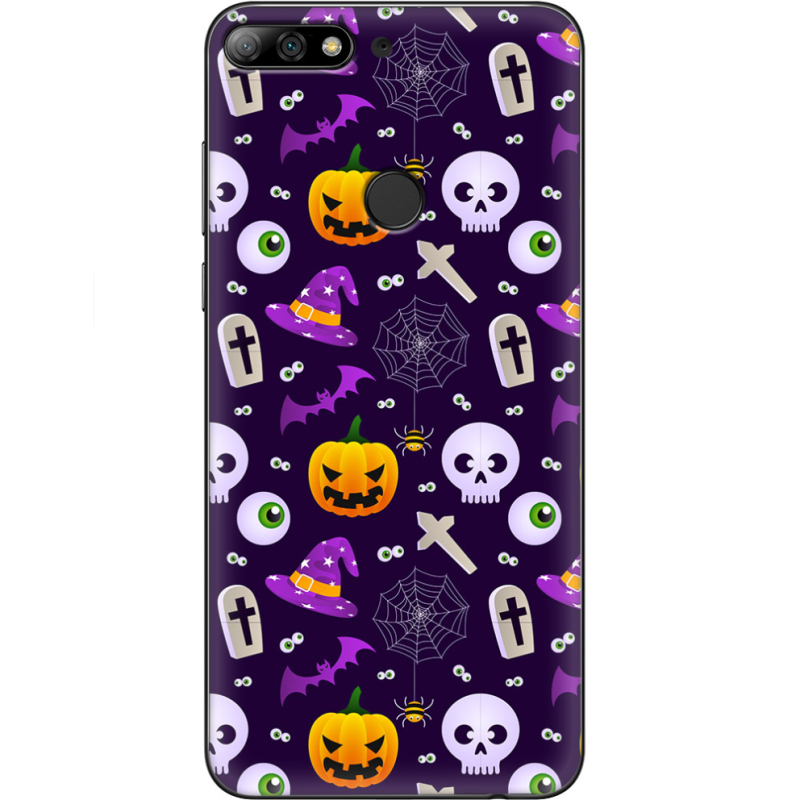 Чехол Uprint Huawei Y7 Prime 2018 / Honor 7C Pro Halloween Purple Mood