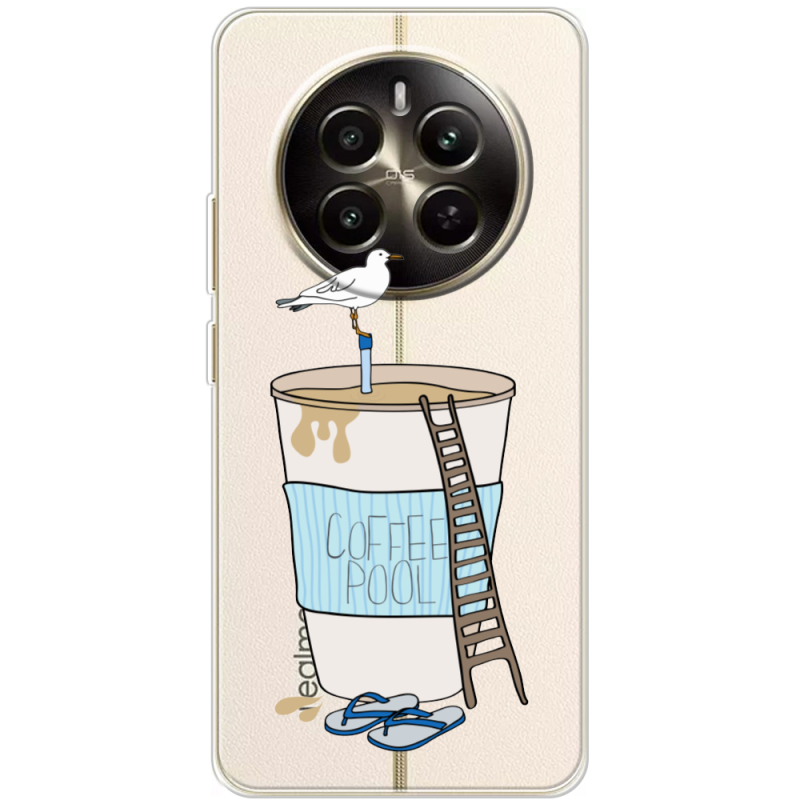 Прозорий чохол BoxFace Realme 13 4G Segull in Cofee Pool