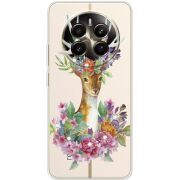 Чохол зі стразами Realme 13 4G Deer with flowers