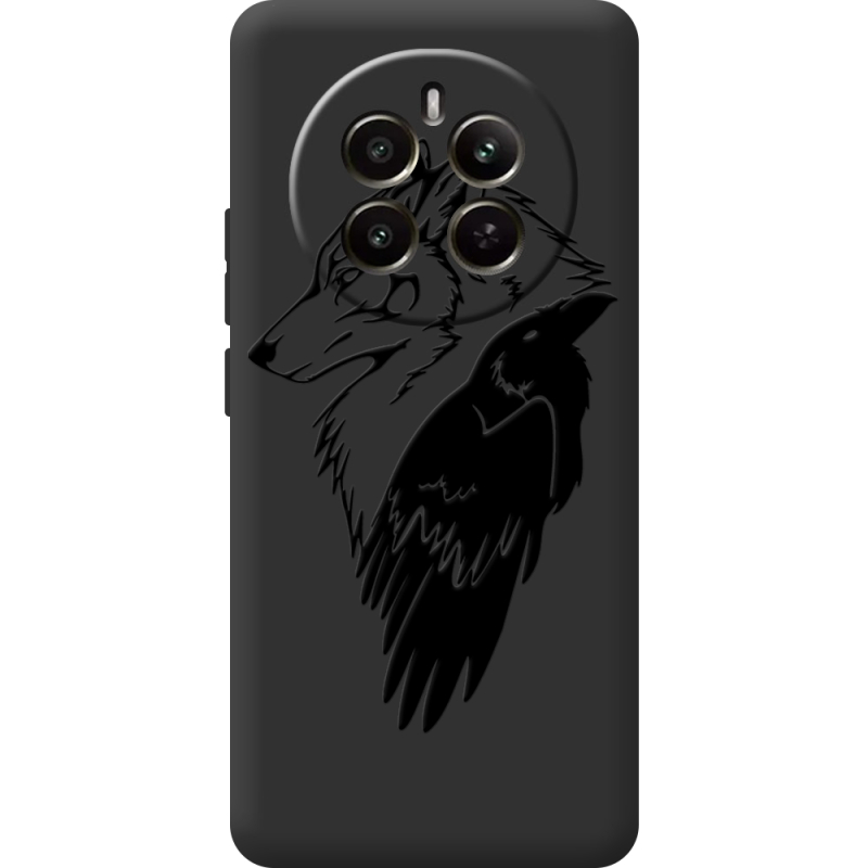 Чорний чохол BoxFace Realme 13 4G Wolf and Raven