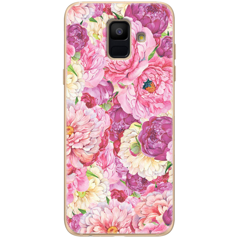 Чехол Uprint Samsung A600 Galaxy A6 2018 Pink Peonies
