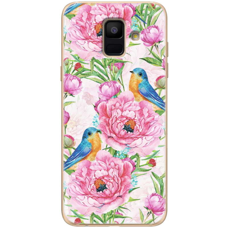 Чехол Uprint Samsung A600 Galaxy A6 2018 Birds and Flowers
