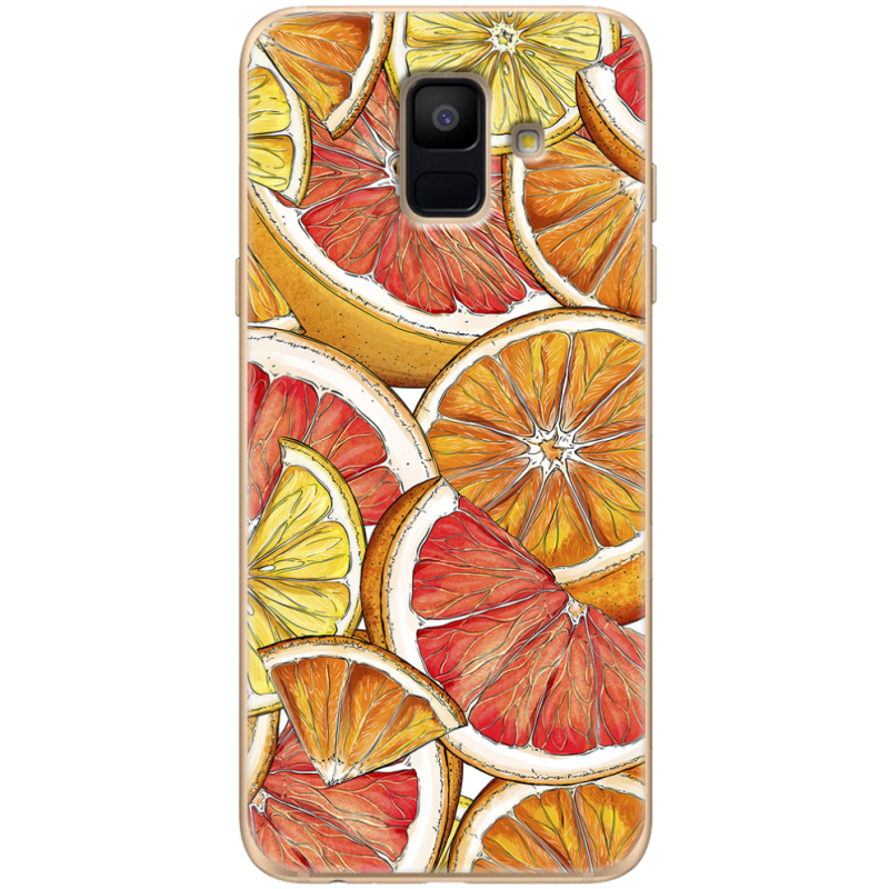 Чехол Uprint Samsung A600 Galaxy A6 2018 Citrus Pattern