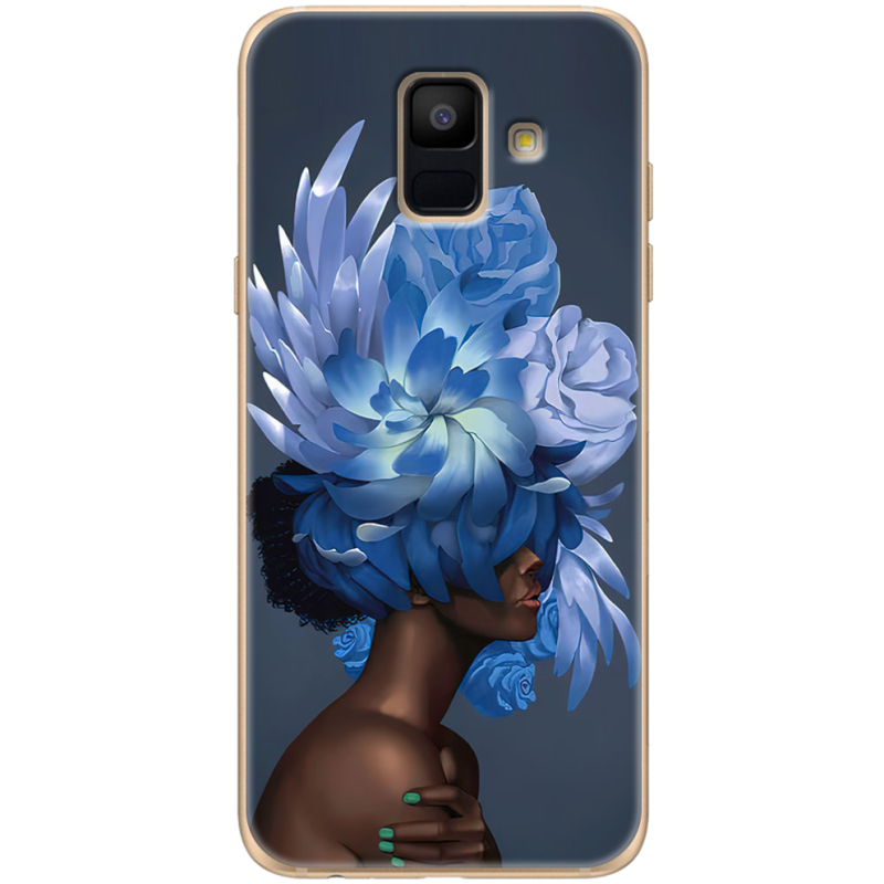 Чехол Uprint Samsung A600 Galaxy A6 2018 Exquisite Blue Flowers