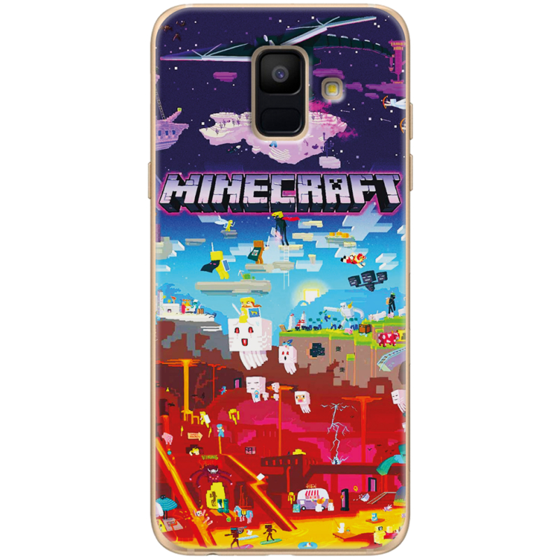 Чехол Uprint Samsung A600 Galaxy A6 2018 Minecraft World Beyond