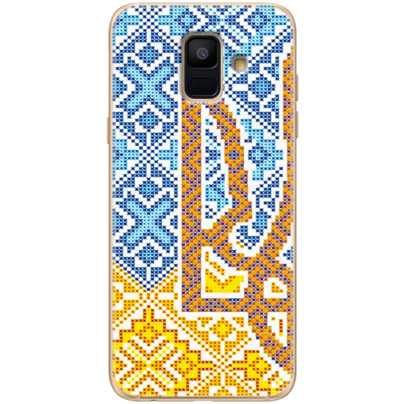 Чехол Uprint Samsung A600 Galaxy A6 2018 Тризуб Вишивка
