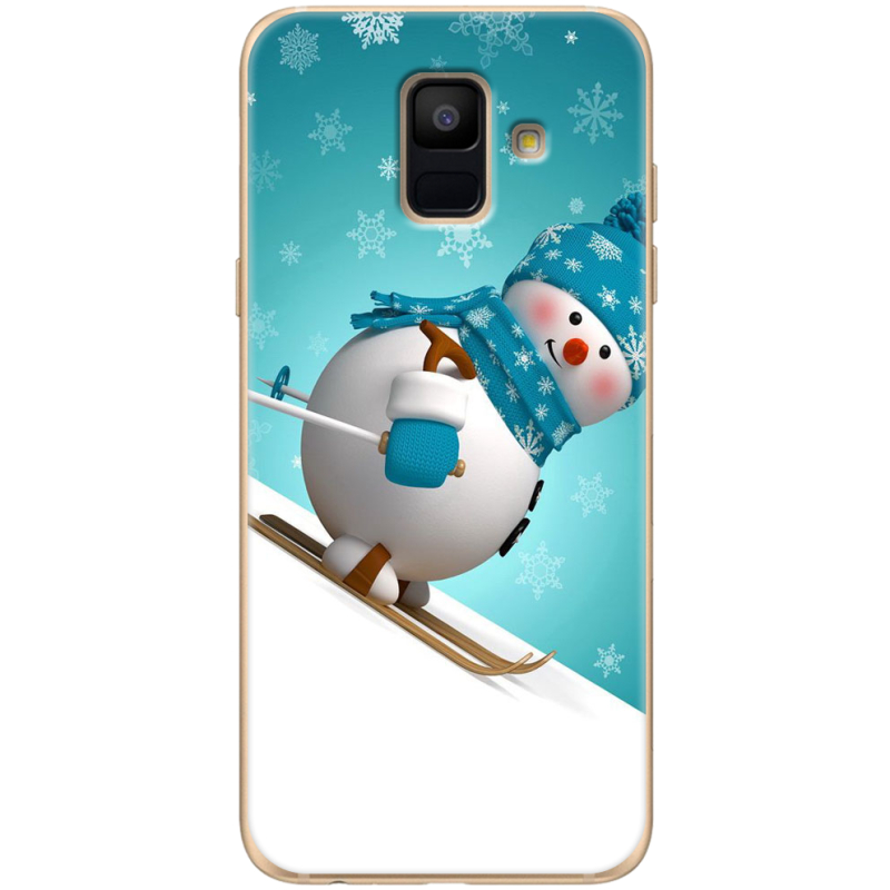 Чехол Uprint Samsung A600 Galaxy A6 2018 Skier Snowman