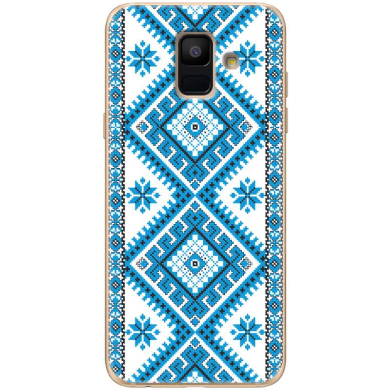 Чехол Uprint Samsung A600 Galaxy A6 2018 Блакитний Орнамент