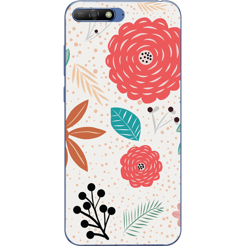 Чехол Uprint Huawei Y6 2018 Line Flowers