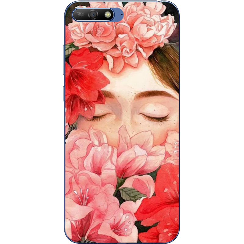 Чехол Uprint Huawei Y6 2018 Girl in Flowers