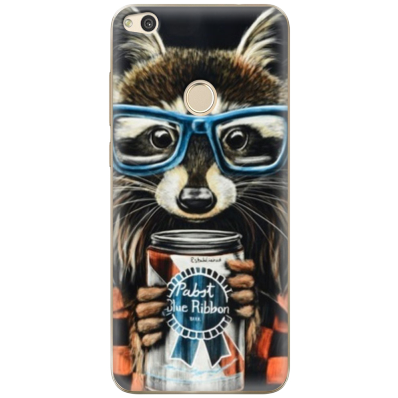 Чехол Uprint Huawei Honor 8 Lite Енот с банкой